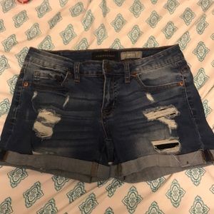 midi jean shorts